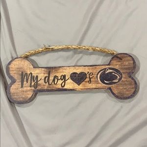 Brand new “my dog loves penn state” sign